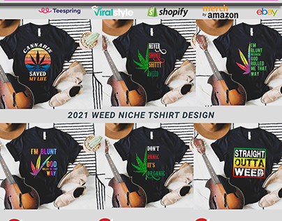 Eye Catching cannabis or weed tshirt design