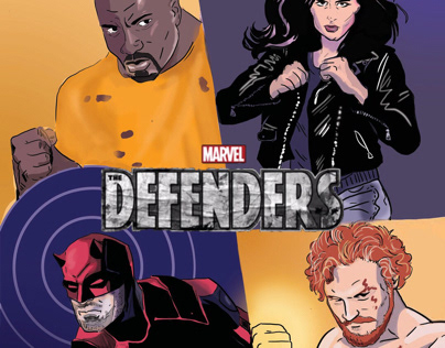 Marvels defenders poster/illustration