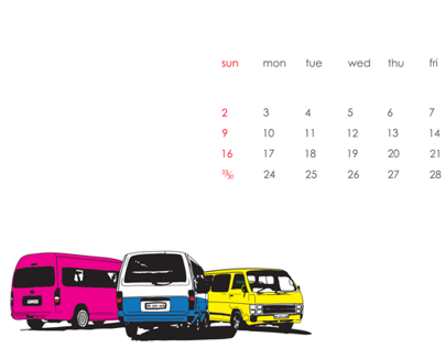 2012 Durban Taxi Calendar