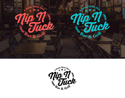 Nip N Tuck Bar logo design