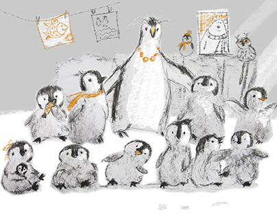 illustration penguins