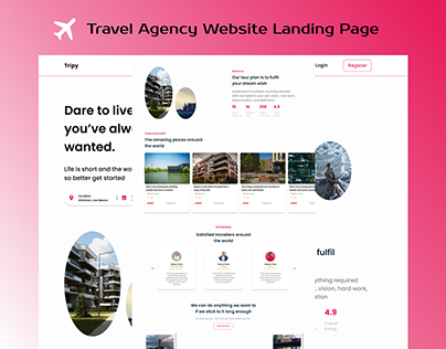 Travelling Agency Website Landing Page