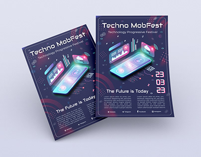 Flyer of the festival. Techno MobFest
