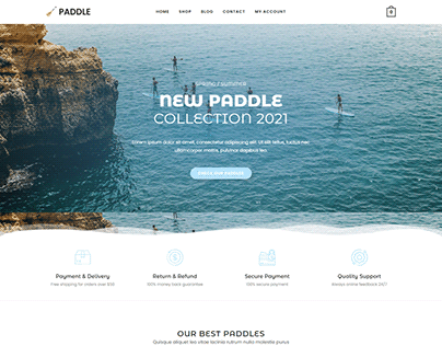 Paddle ecommerce store - home