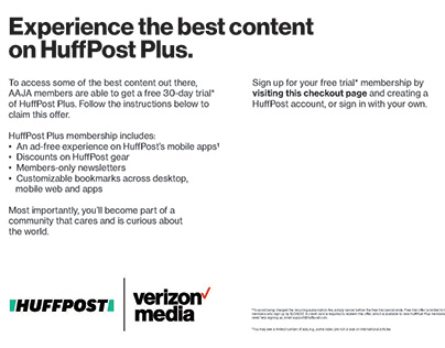 HuffPost | Verizon Media Post Card