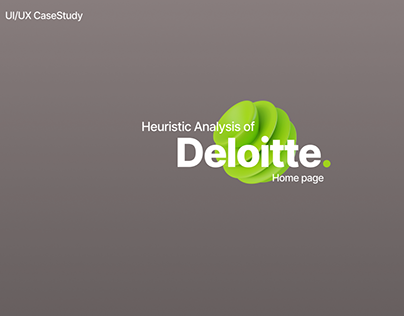 Heuristic Analysis of Deloitte's homepage
