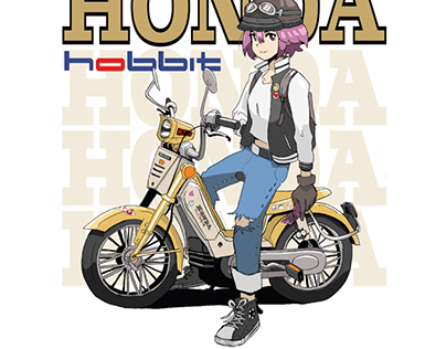 Honda Hobbit Girl poster