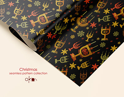 Christmas seamless pattern collection