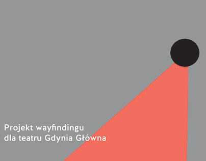 Wayfinding system project for Theatre Gdynia Główna
