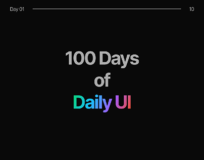 Day 01 - 10 // Daily UI