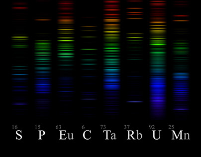 Spectrum art - Emission spectra of chemical elements