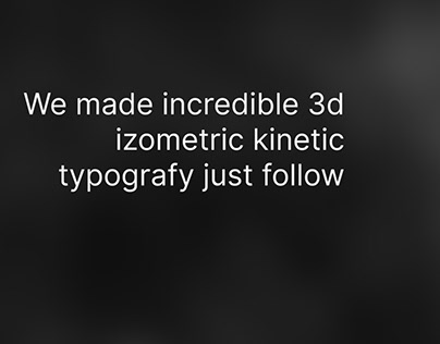 Isometric 3D Typografy Motion Design