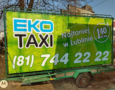 Eko-Taxi Baner przyczepka