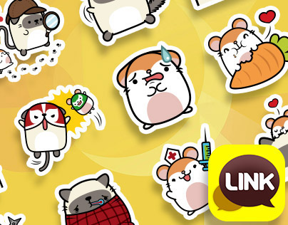 Cheez&Ham - Kawaii Stickers for LINK Messenger