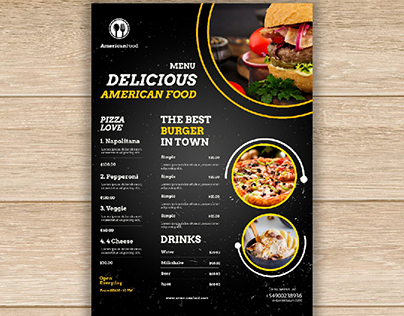 Food menu flyer