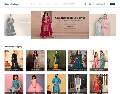 Reva Boutique - E-commerce website design