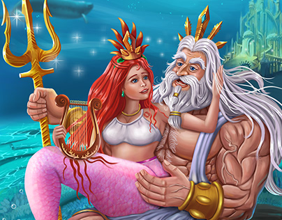 Ariel and King Triton