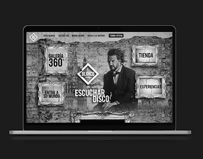 Ricardo Arjona Website Design Blanco y Negro Albúm