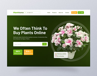 Plants selling landing page