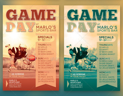 Game Day Sports Bar Flyer Template