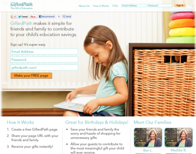 GiftedPath - social gifting site for college savings