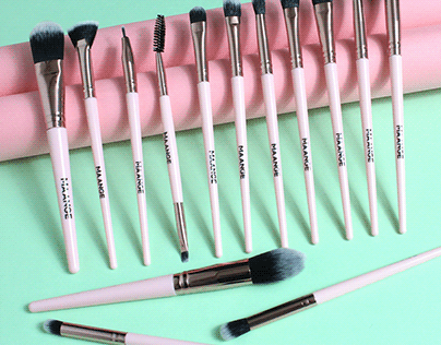 Maange Pink Eye Makeup Brush Set