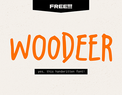 Free Font - Woodeer Handwriting Type