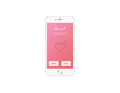 Dating App Log In Screen UI