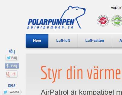 Polarpumpen - Web Design