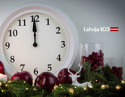 New Year countdown clock for Latvian Television