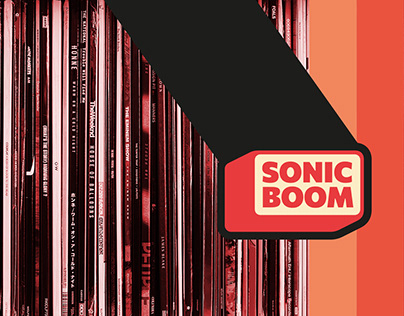 SONIC BOOM | vinyl records store brand identity