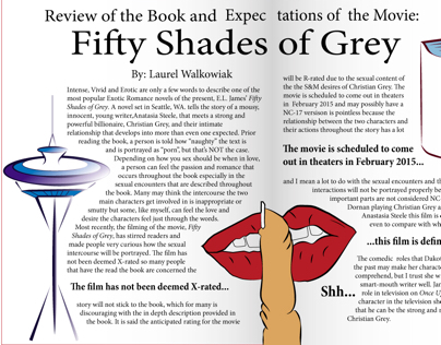 Fifty Shades of Grey Article with Graphics