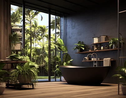 Pacific villa’s bathroom interior design