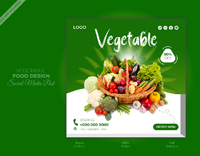 Vector Vegetable Design Template
