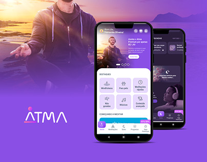 Atma - Aplicativo de meditação - UX UI Design