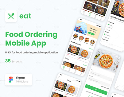Food Ordering Mobile App UI Kit Figma Template
