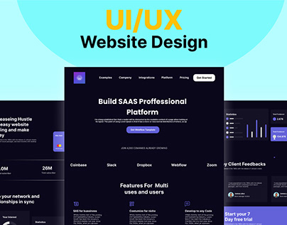 SAAS Product website UI UX design