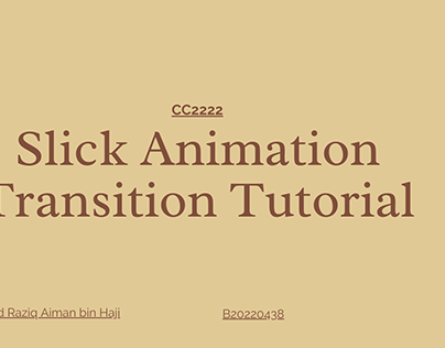 Slick Animation Transition Tutorial