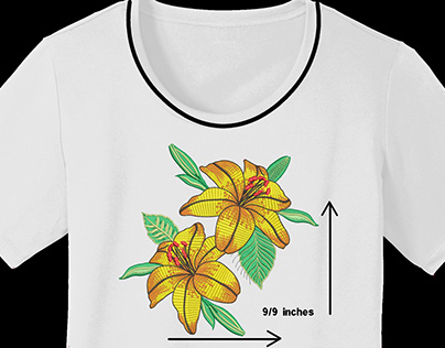 Customized embroidered T-shirt for female