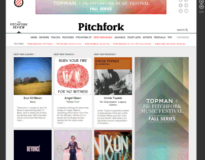 Pitchfork + Topman Posters and Banner Ads