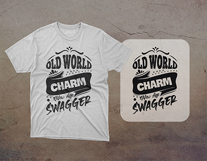 Old World Vantage Style Typography T-shirt Design