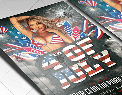 4 th of July Day - Premium Flyer PSD Template