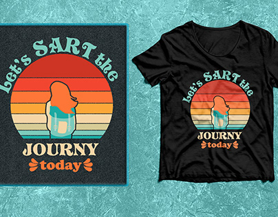 Let's Start the Journey Today Typography T-shirt Design