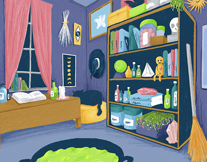 Witch Room Illustration