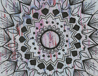 Mandala Inspired Print- Hand Painted
