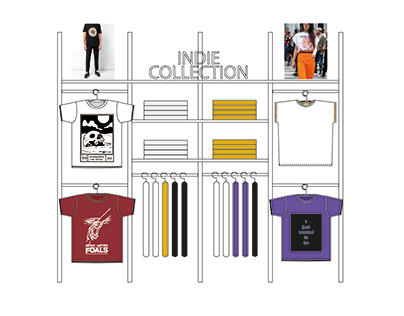 Tshirts Indie Collection VIsual Merchandising exhibitio