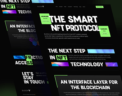 BLOCKv - Smart NFT Protocol Landing Page