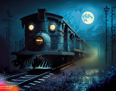 Railroad at Night