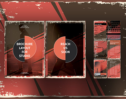 Brochure Layouts With Vintage Backgrounds