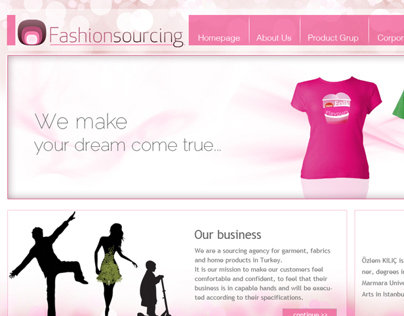 fashion sourcihing web site design